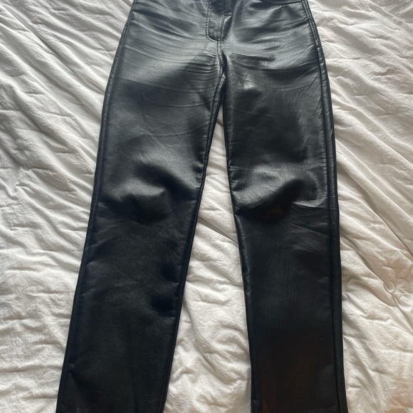 Aritzia Melina Leather Pants- Black Regular - Picture 4 of 6